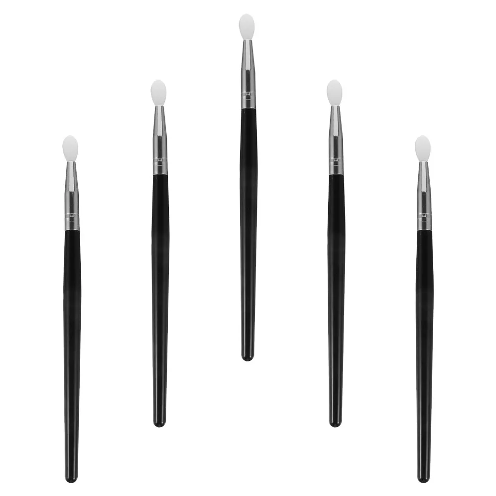 Pennello per labbra in silicone da 5 pezzi, piccolo applicatore per balsamo per labbra, lucidalabbra, strumento per il trucco, accessorio di bellezza portatile per cosmetici liquidi