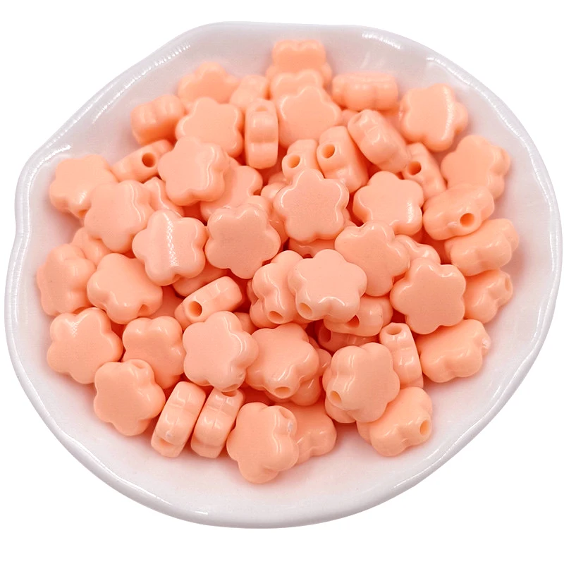 10mm 100pcs Macaron Color Creamy Flower Beads For Jewelry Making DIY Bracelet  Necklace Handmade Materials Fashion  Accessories