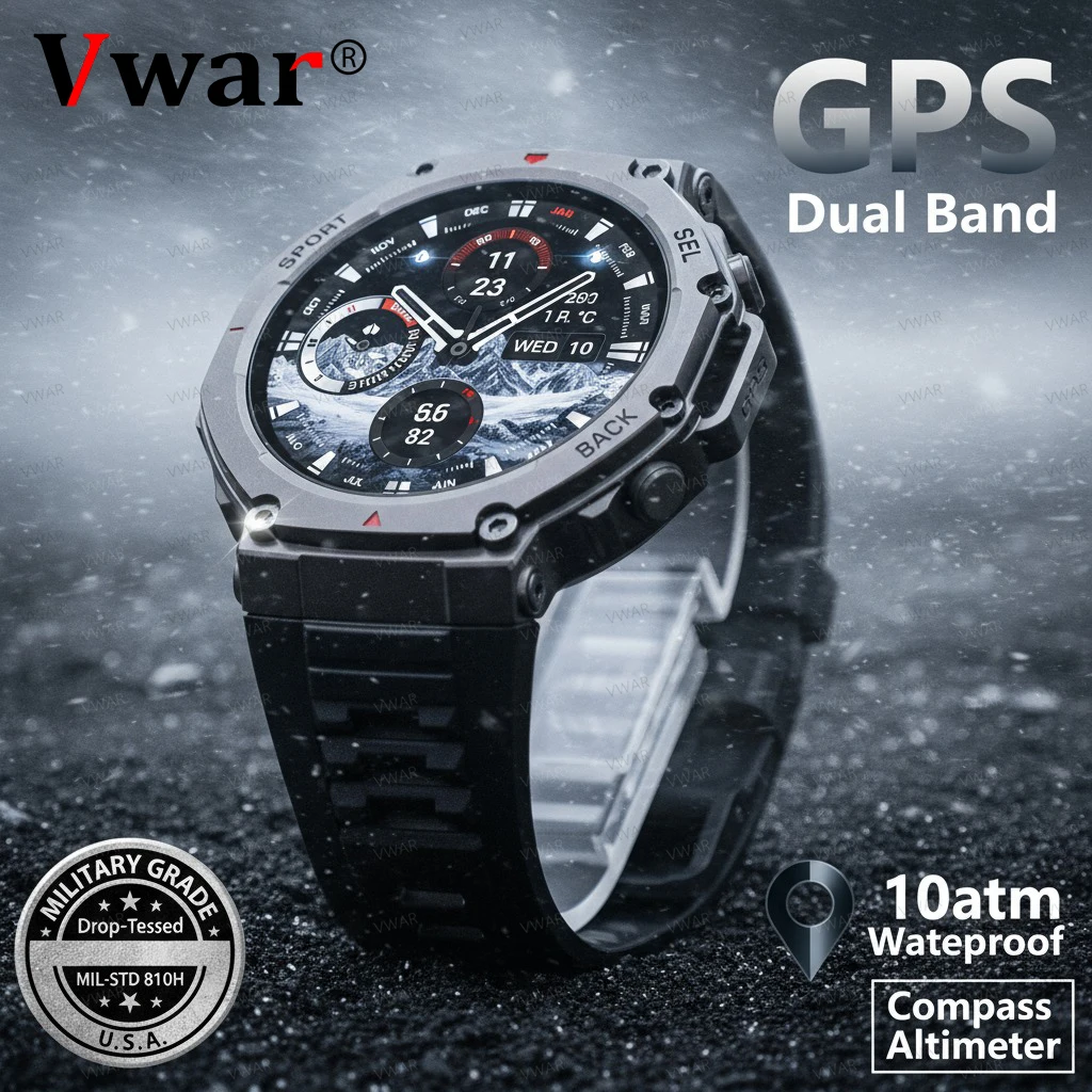 Original T-Rex 3 Pro GPS Smartwatch 50M IP69K Waterproof Built-in Dual-band GPS GNSS Compass Military Smart Watch Men for Xiaomi