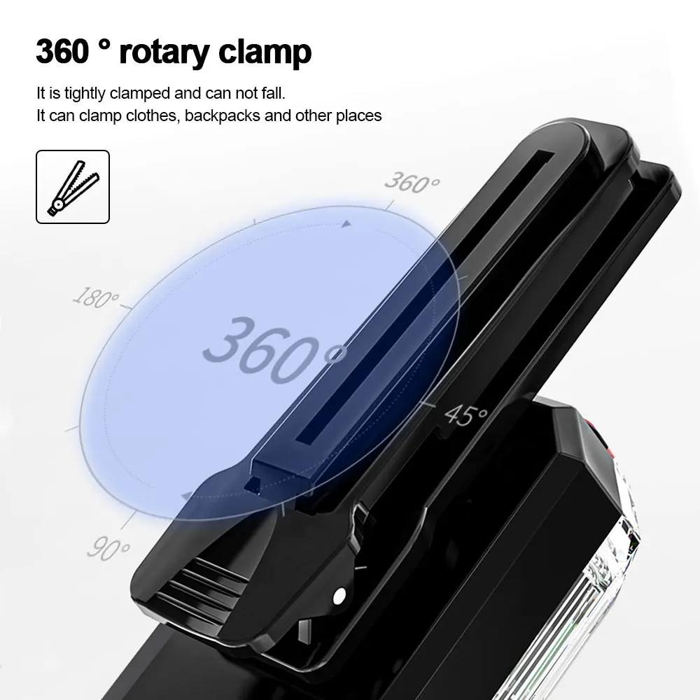 Imagem -05 - Azul Led Strobe Luz de Advertência Police Shoulder Clip Lanterna Outdoor Running Light Usb Recarregável Capacete de Segurança Lâmpada de Trabalho Vermelho e