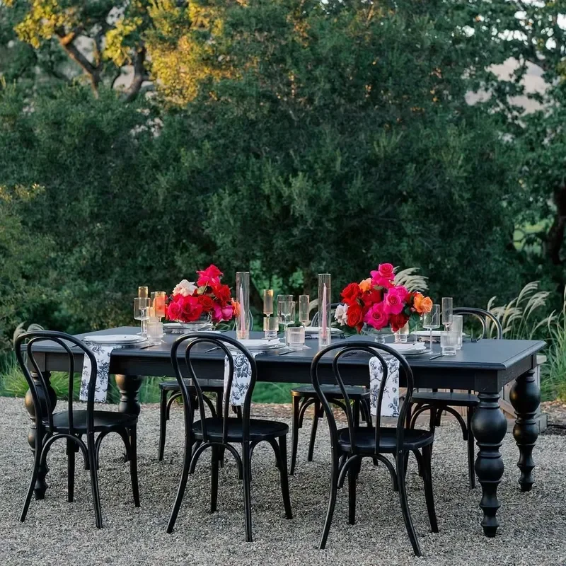 Wholesale Vintage Design Solid Wood Structure Rectangle Rental Event Table for Wedding All Kinds of Occasions
