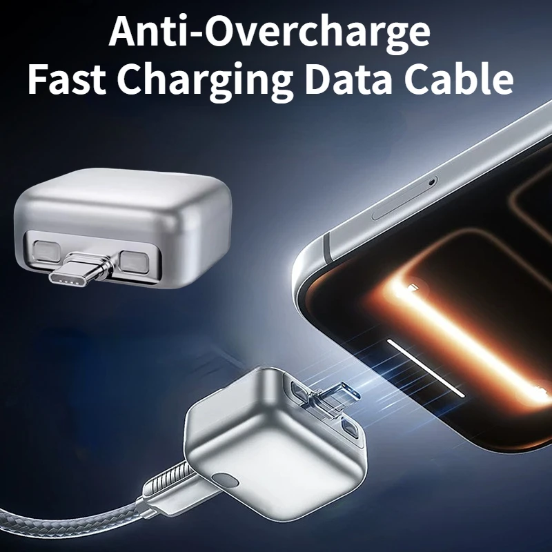 インテリジェントモバイルフォン充電データケーブル-自動電源オフ機能付き-過充電防止バッテリー保護機能で安全な夜間充電を実現