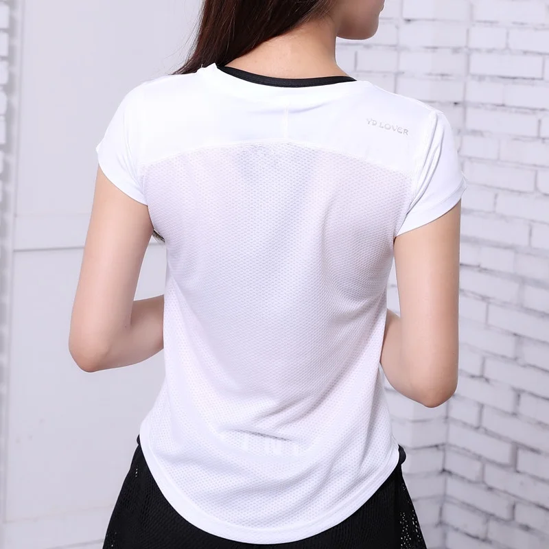 Ladies Sportswear Sports T-Shirt Women Running Clothes Fitness Yoga Quick-Drying Round Neck Short-Sleeved