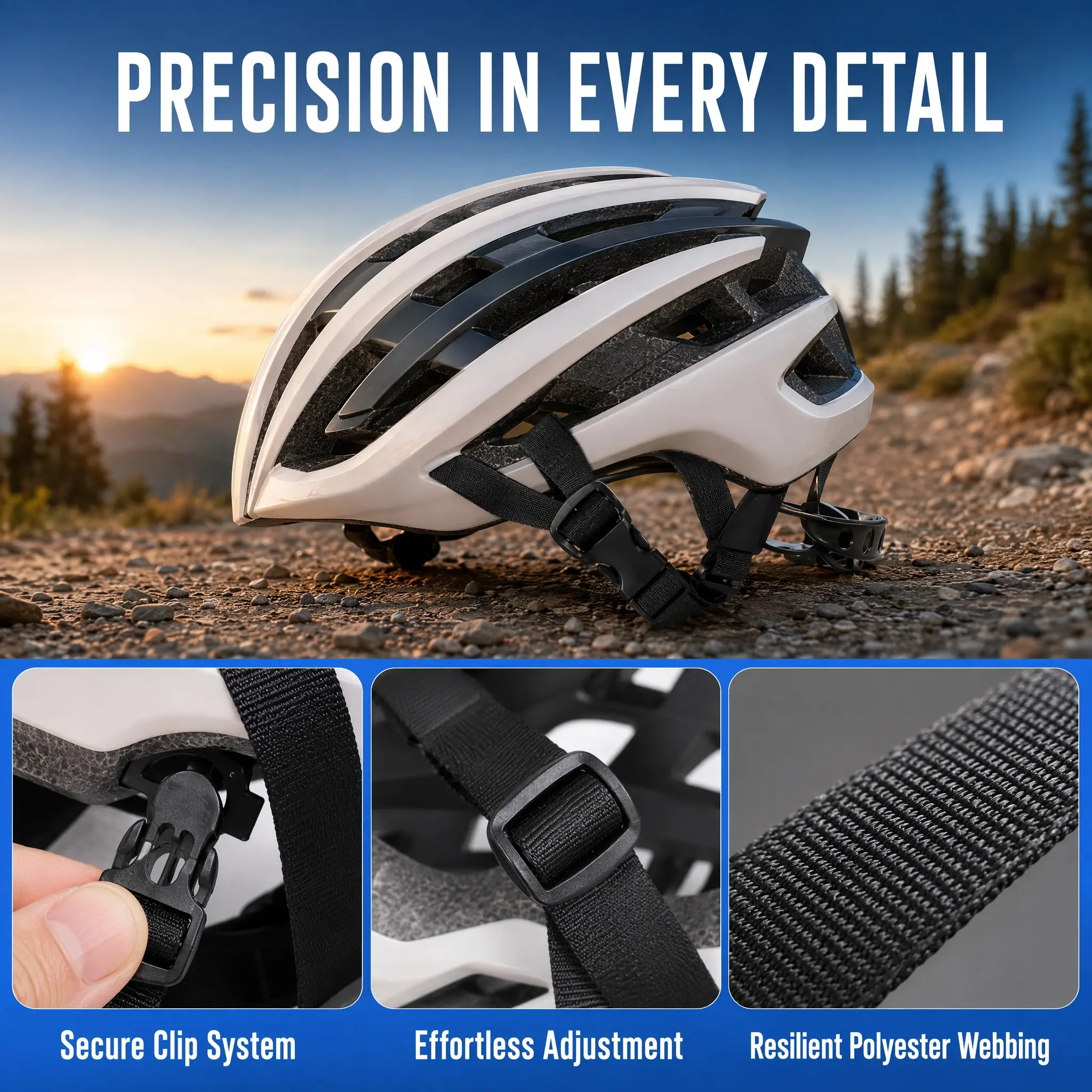 6Pcs Safety Chin Strap Adjustable Replacement Belt Secure Buckle Hard Hat Construction Accessory