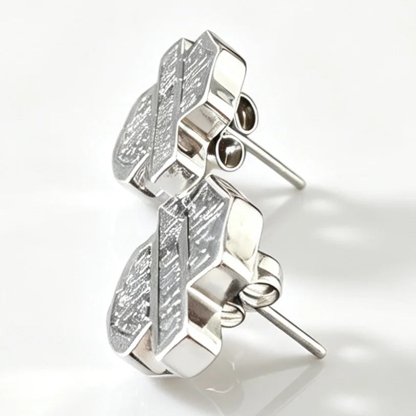 stainless steel biker motorcycle earrings