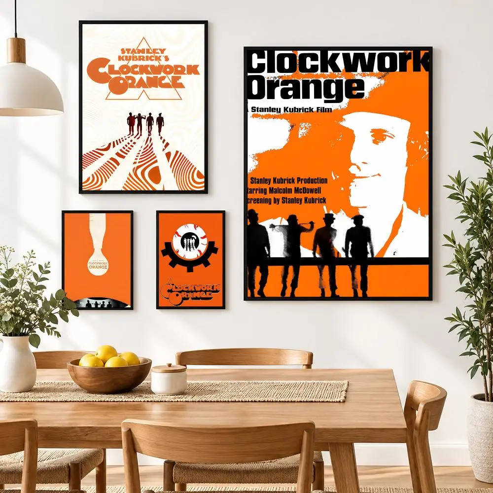 Movie A Clockwork Orange Poster Waterproof HD Modern Peel And Stick Wall Decor Living Room Dorm Garage