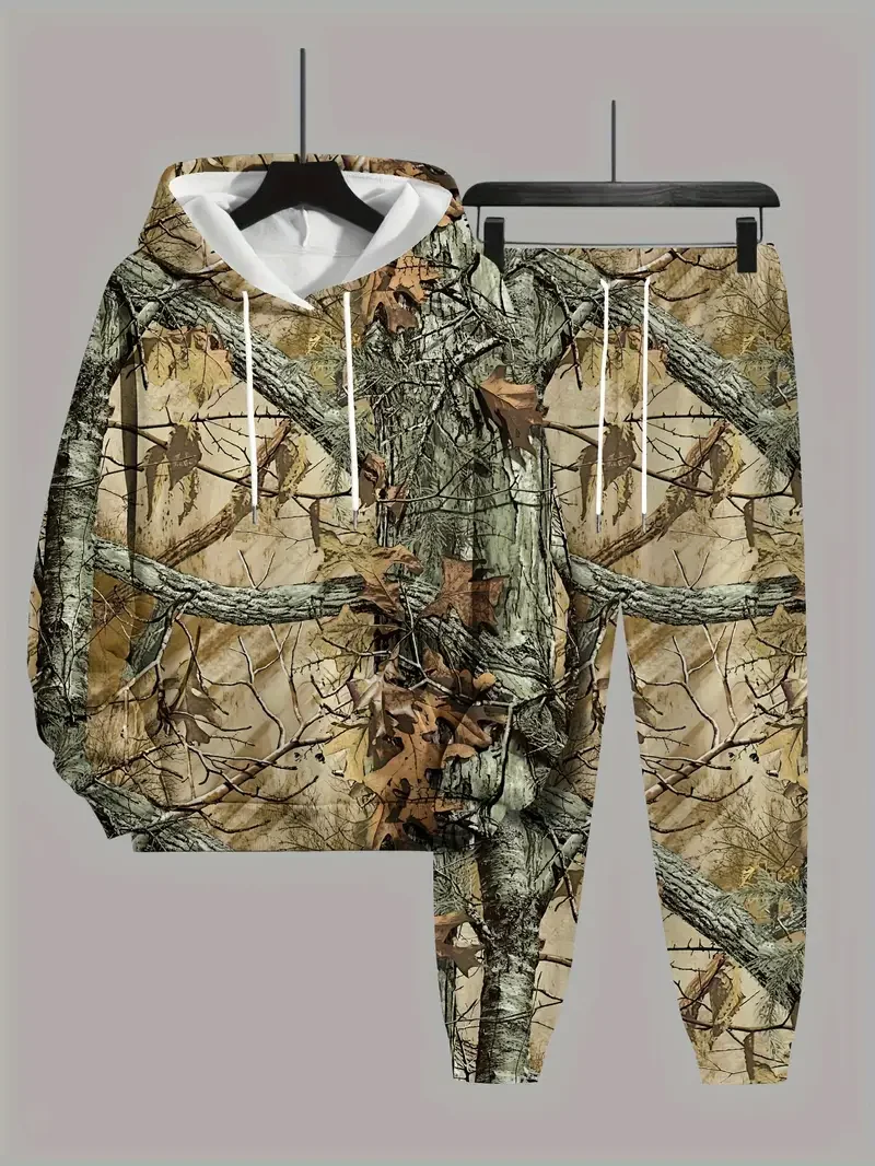 New Lion King Pattern Men's Hoodies Set 3d Printed Animal Clothing long Sleeves+ pants 2-pcs Casual Fashion Tracksuits