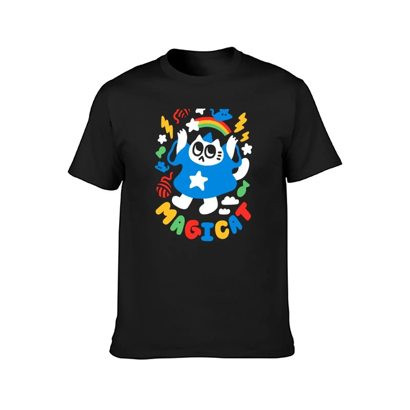 Colorful Magicat T-Shirt plus size tops boys whites vintage graphic tee cotton graphic tees t shirts for men pack