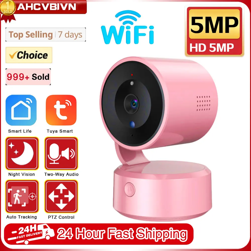 

Tuya 5MP Mini PTZ WiFi Camera One Touch Call Indoor Wireless Video Security Surveillance CCTV Cameras Smart Home Baby Monitor