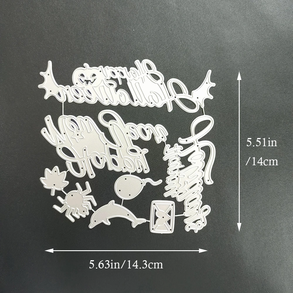 AZSG Halloween and Christmas Metal Cutting Dies for Scrapbooking and Card Making Paper Craft Album Decorative Cut Die