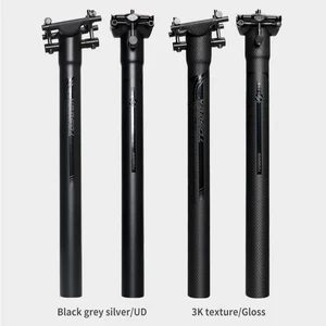 TOSEEK مقعد دراجة الكربون إزاحة 0 مم زورق قابل للسحب خفيف الوزن 27.2 / 30.8 / 31.6 MTB مقعد أنبوب Mountaion قطع غيار ركوب الدراجات أعلى 4 مبيعات للدراجة قابلة للسحب مقعد 27 2 - No3