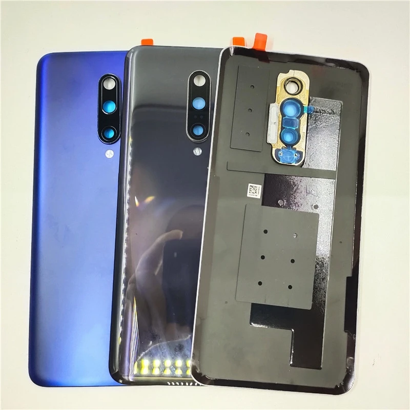 A+++ for OnePlus 7 Pro Glass Battery Cover Hard Back Door Lid Rear Housing Panel Case + Adhesive + Camera Lens