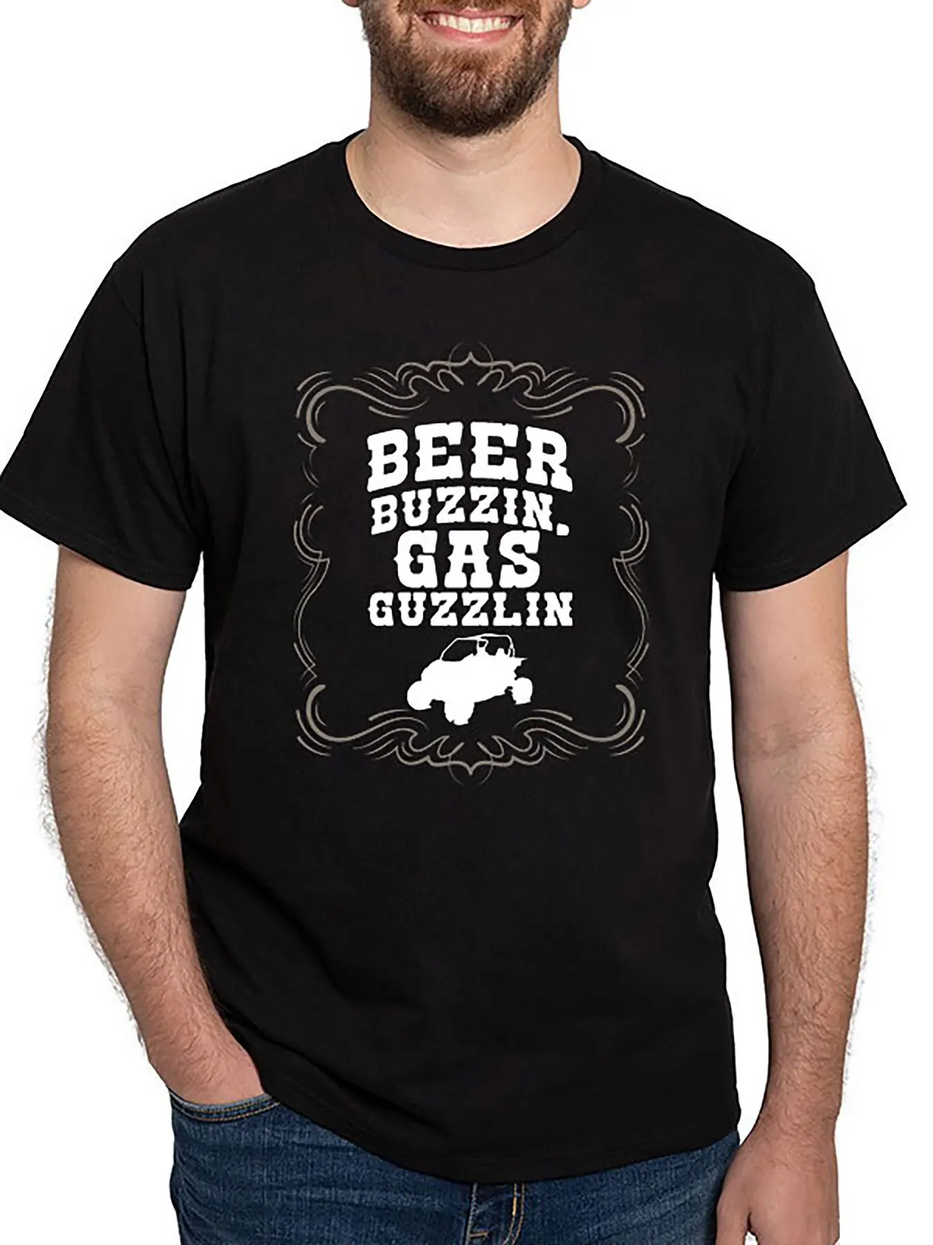 1Beer Buzzin Gas Guzzlin UTV Quad Riding 4 78931 funny Men’s Short Sleeve Graphic T-shirt Collection black