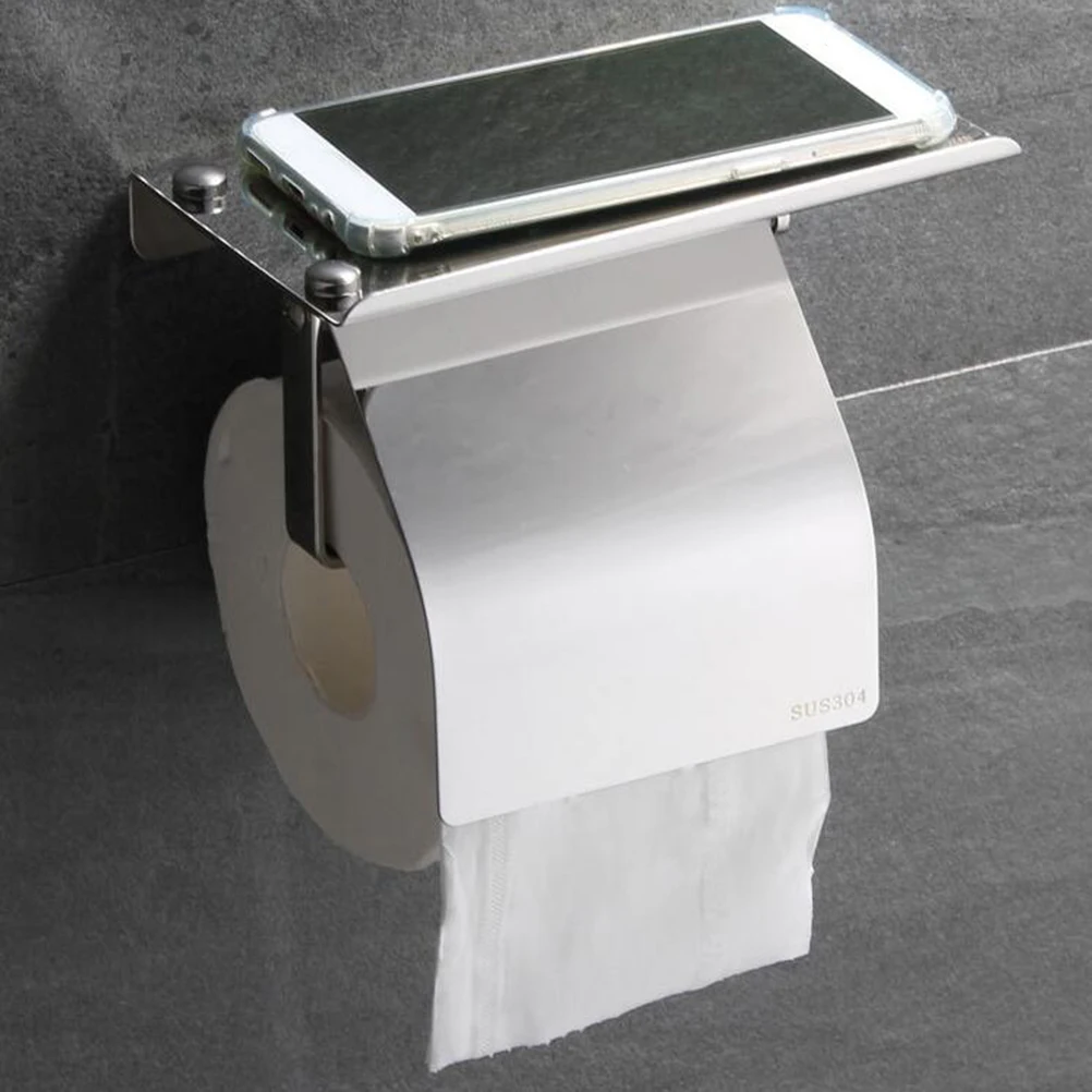 

Stainless Steel Paper Towel Holder Tissue ganizer Toilet Rack Cell Phone St Rustproof Corrosion Resistant Space Saving Design