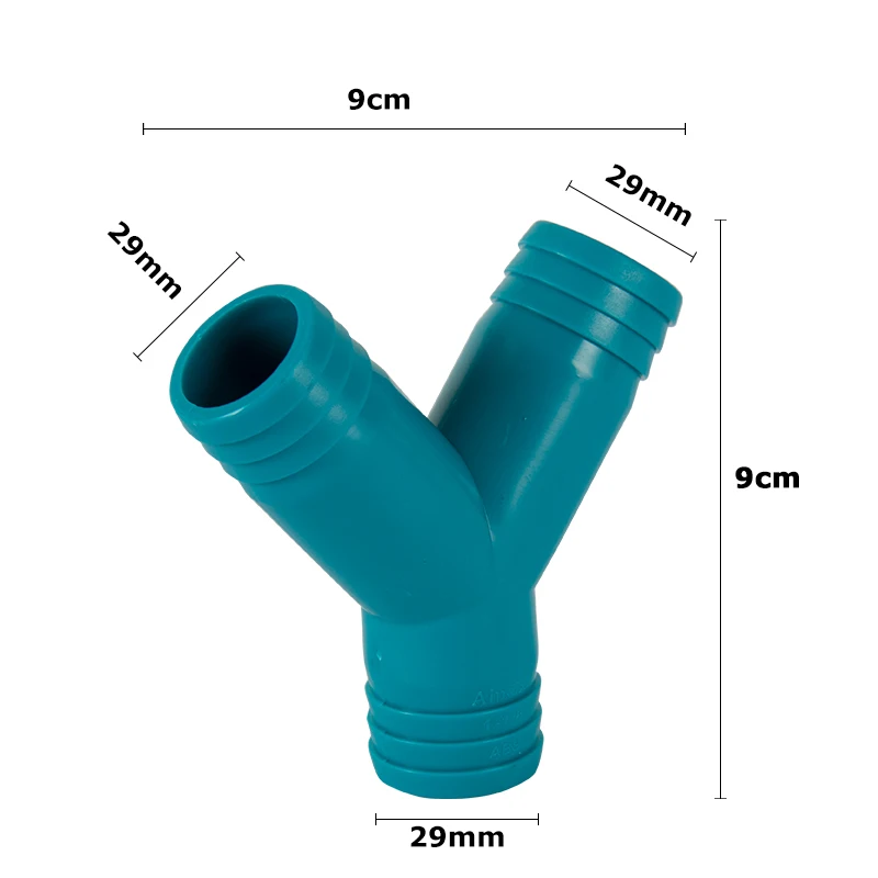 Ajuste en Y de 3 vías de 3/4 pulgadas, se adapta a manguera de ID de 3/4 pulgadas, ajuste de púas de 3 vías Y 3/4 pulgadas, ajuste de púas de 1 1/8