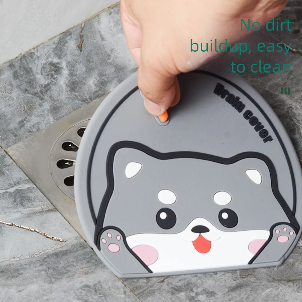 Cartoon Cat Sewer Floor Drain Cover Anti Odor Anti-blocking Sewer Sealing Silicone Mat Anti-insect Floor Drain Pad