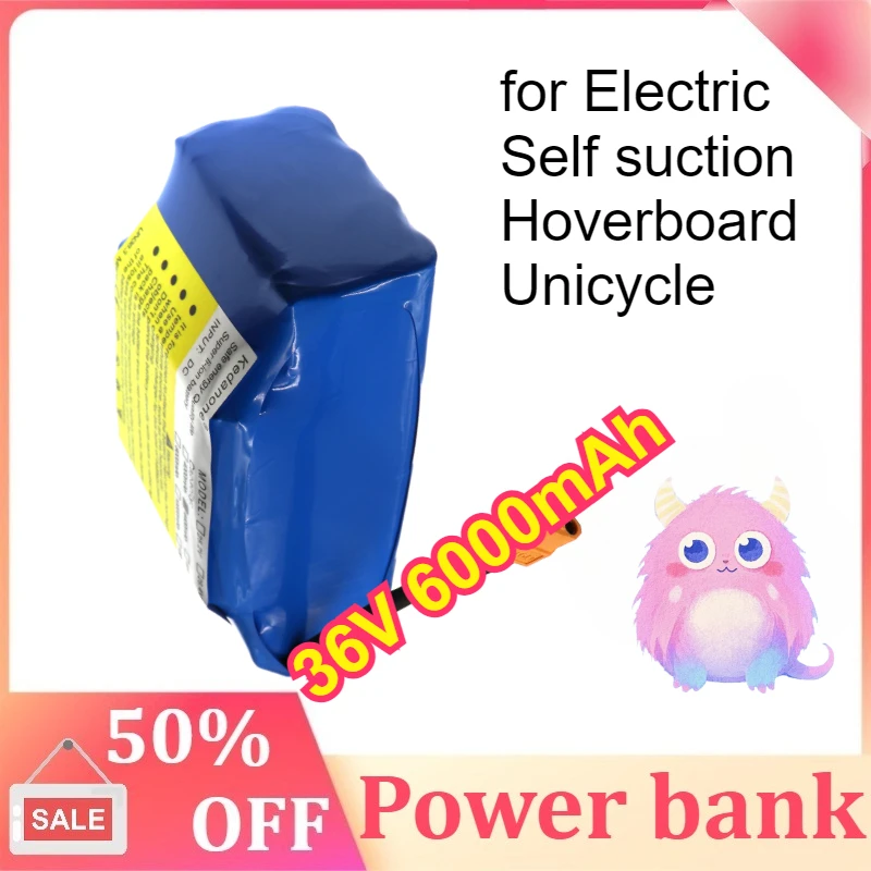 

36V 4400mAh 6800mAh High Capacity Rechargeable Lithium ion Battery for Electric Self suction Hoverboard Unicycle