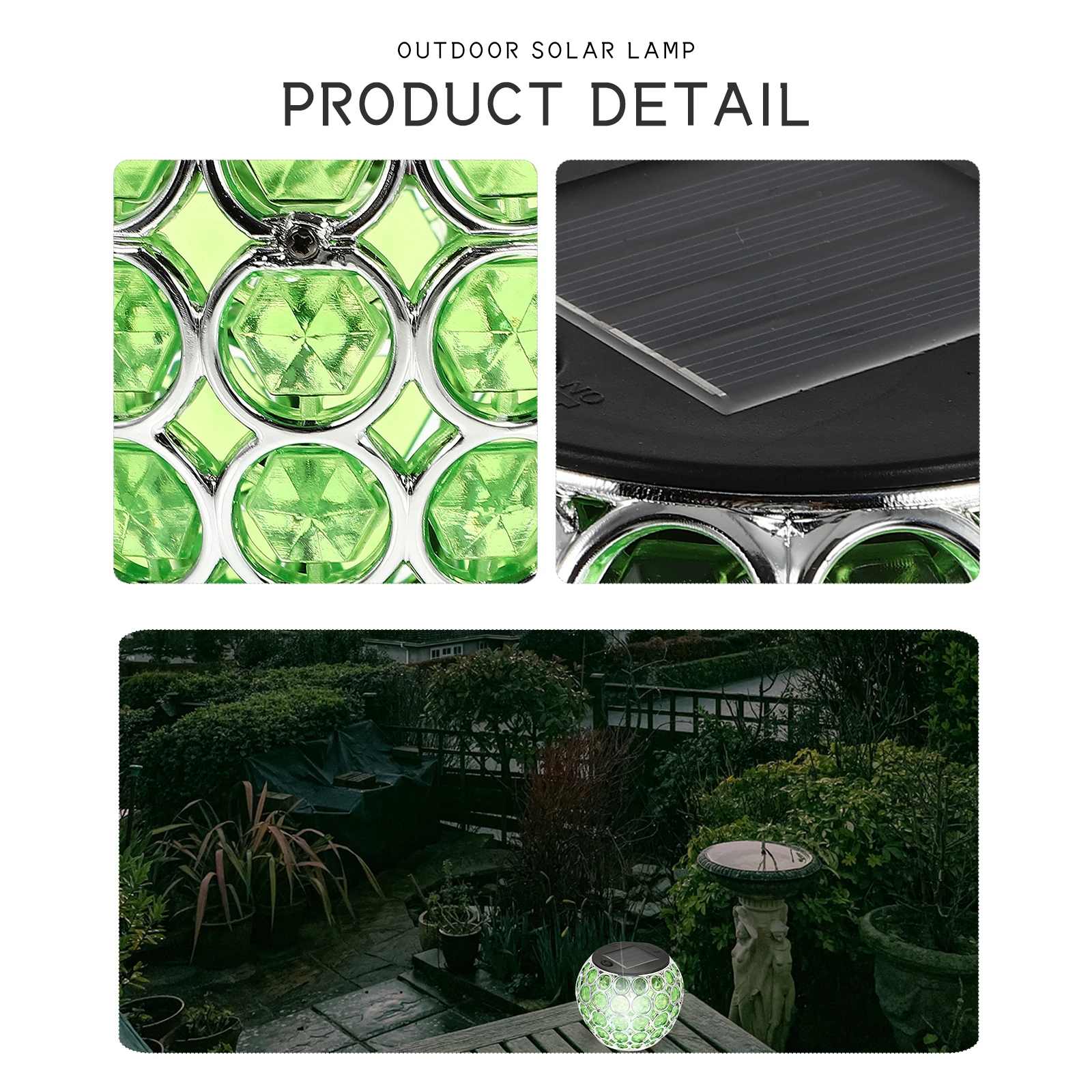 

Outdoor Solar Lamp nament Durable Plastic Garden Yard Decor Lights Adornment Solar Charging Balcony Use
