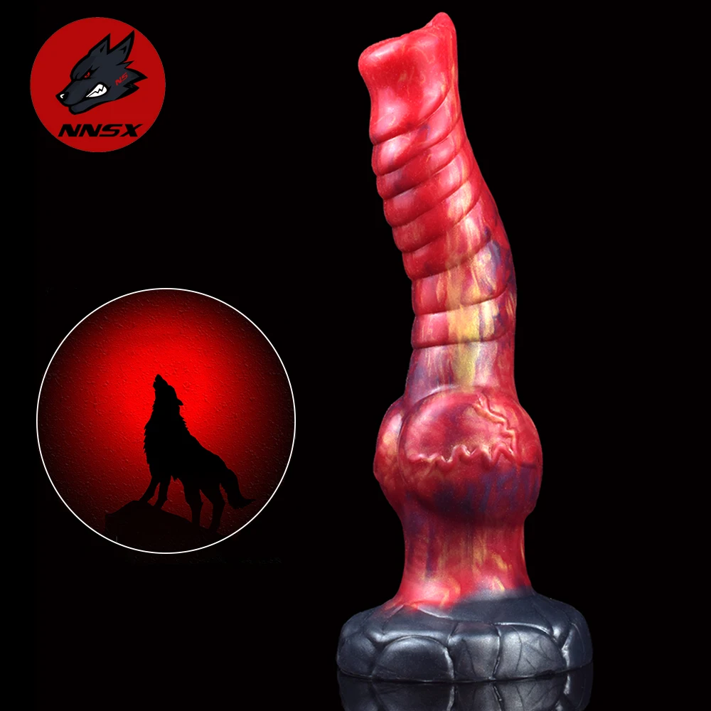 NNSX-S Shape Scales Knot Dragon Dildo com Ventosa, Brinquedo Sexy para Mulheres e Homens, Masturbadores, Massagem Ânus, Fantasy Cock 18, Sex Shop