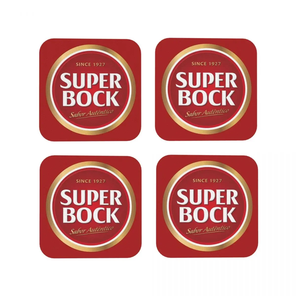 Super Bock Coasters Kitchen Placemats Waterproof Insulation Cup Coffee Mats For Decor Home Tableware Pads Set of 4