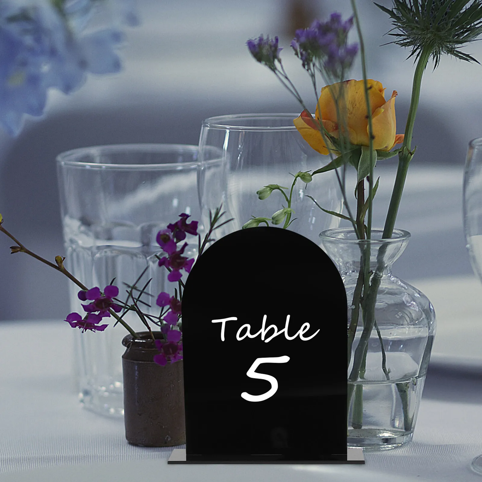 Acrylic Table Place Card Holders Clear Wedding Table Numbers for Banquet Decorations Customizable Name Tags Event Seating Charts - view 5