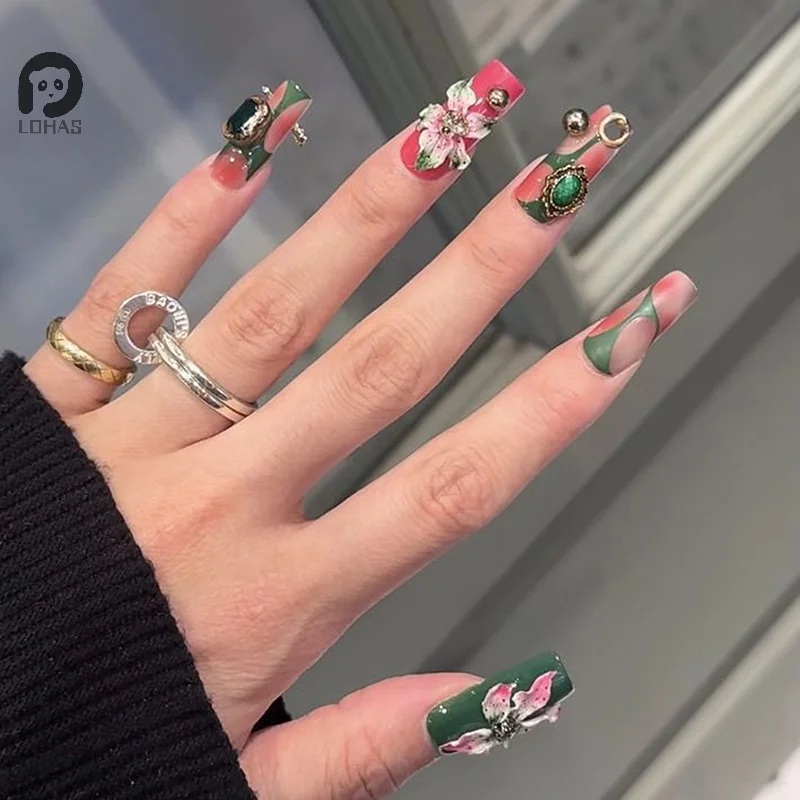 1 Uds. Molde para decoración de uñas, tallado 3D, flor de lirio curvada, decoraciones artísticas para uñas transparentes, plantilla de silicona DIY