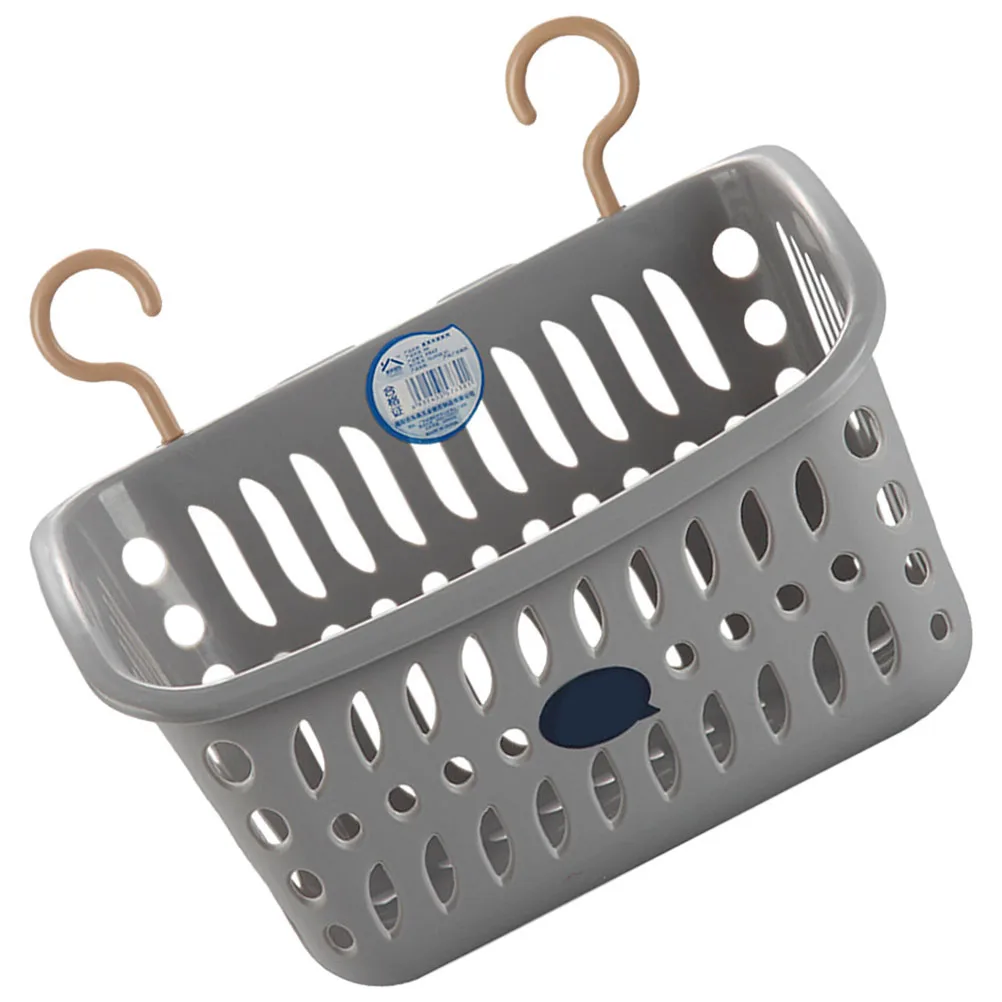 

1pc Multi-Functional Plastic Storage Baskets No Drill Installation Hanging Wall Bath Organizers Large Capacity Kitchen Toilet