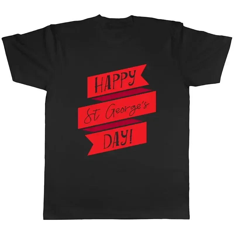 St George's Day Ribbon Mens Unisex T-Shirt Tee