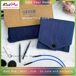 Knit Pro Knitting Needles Knitting Pro Mini Denim Interchangeable Circular Knitting Needles Set Sweater Removable Needle Kit