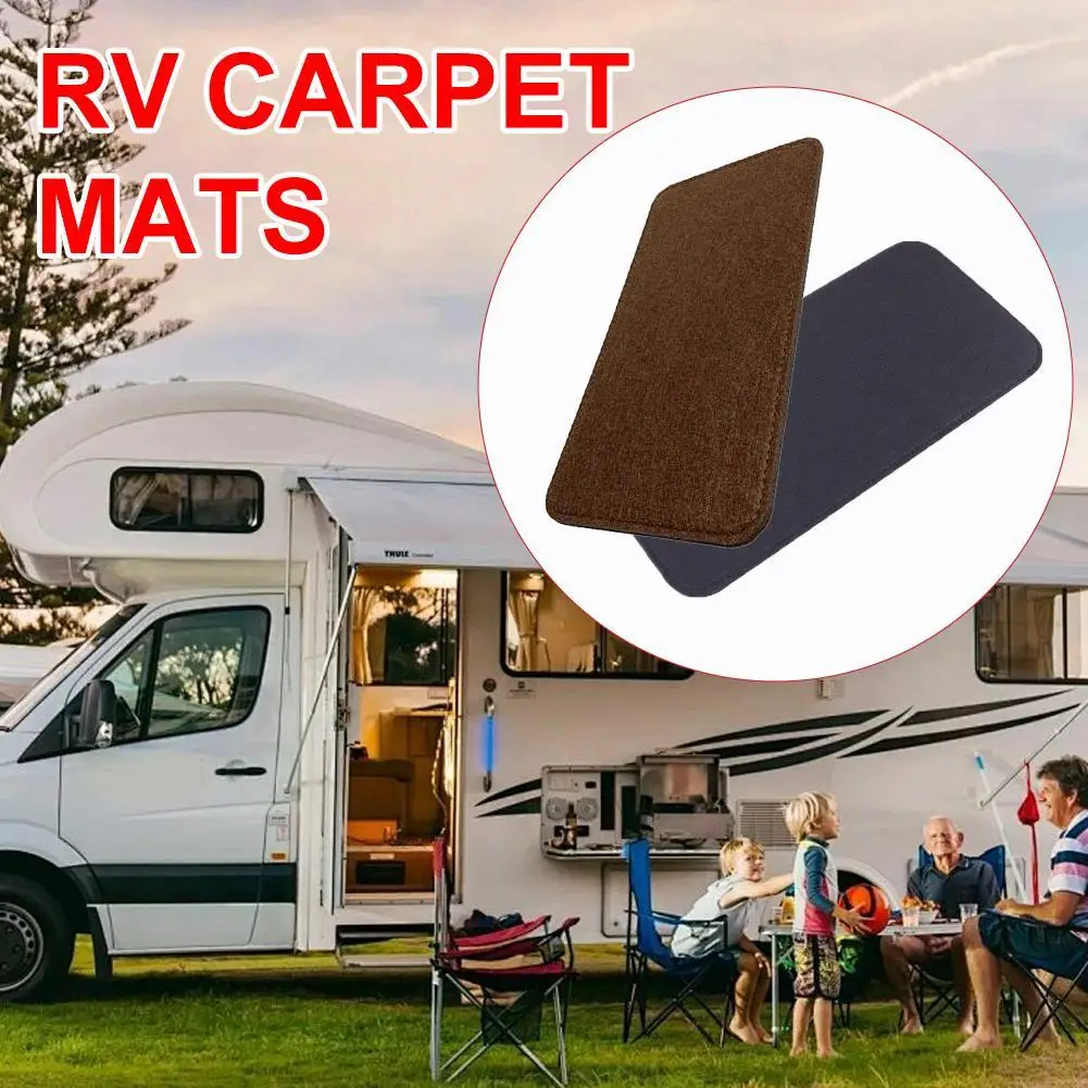 

2PC Motorhome Carpet Non-Slip Replacement Motorhome Accessories For Outdoor Travel Camping RV Cab Door Step Mats