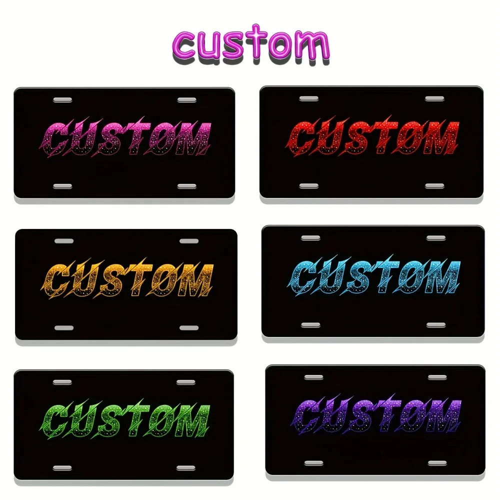 Marco de matrícula de aluminio personalizado vintage de 1 pieza | Placa de metal personalizada, decoración de pared multiusos