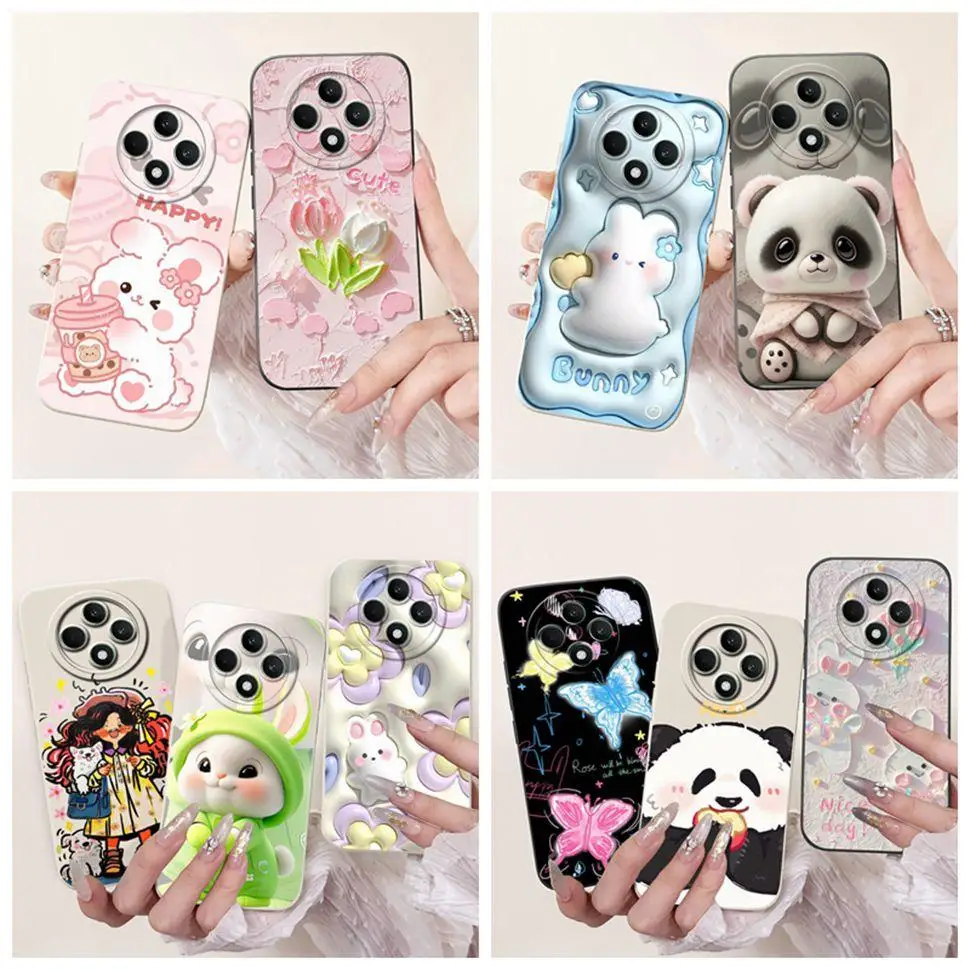 Phone Shell For OPPO Reno 12 F 5G Case Silicone Soft Cover Floral Painted  For OPPO Reno 12 13 F 12F 13F Reno12F Reno13F Cases