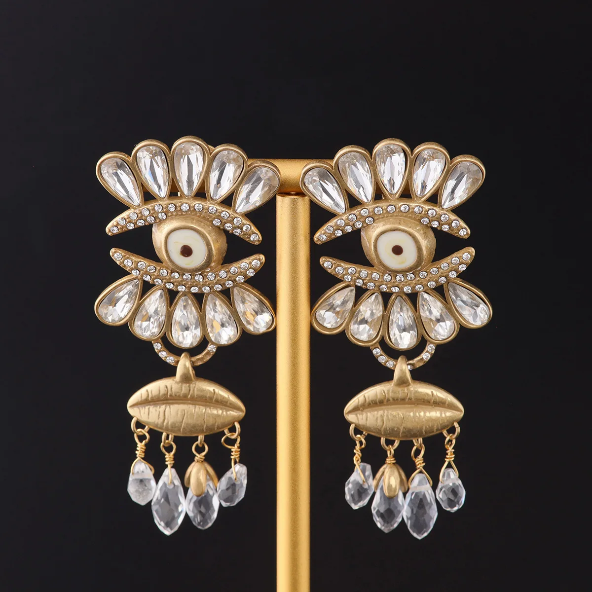 

Niche personality with stylish and elegant peacock eyes earrings