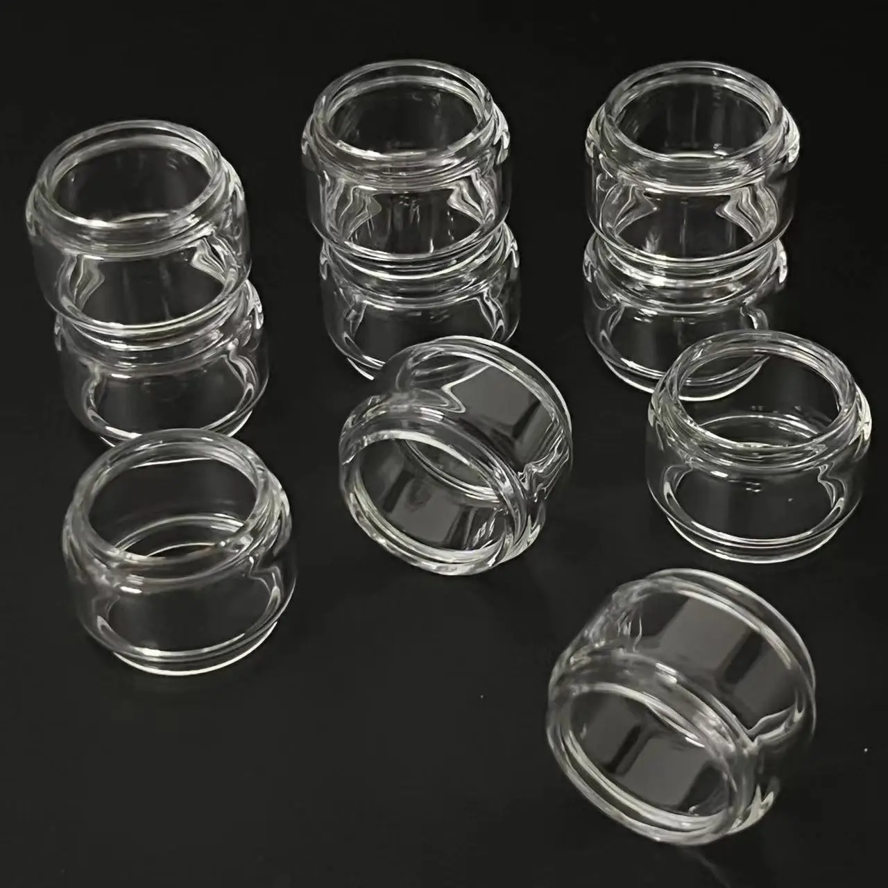 10xGlass Transparent Bubble Fat Straight Replacement Glass Tube For Dead Rabbit V1/V2/V3 Glass Ornament Tools