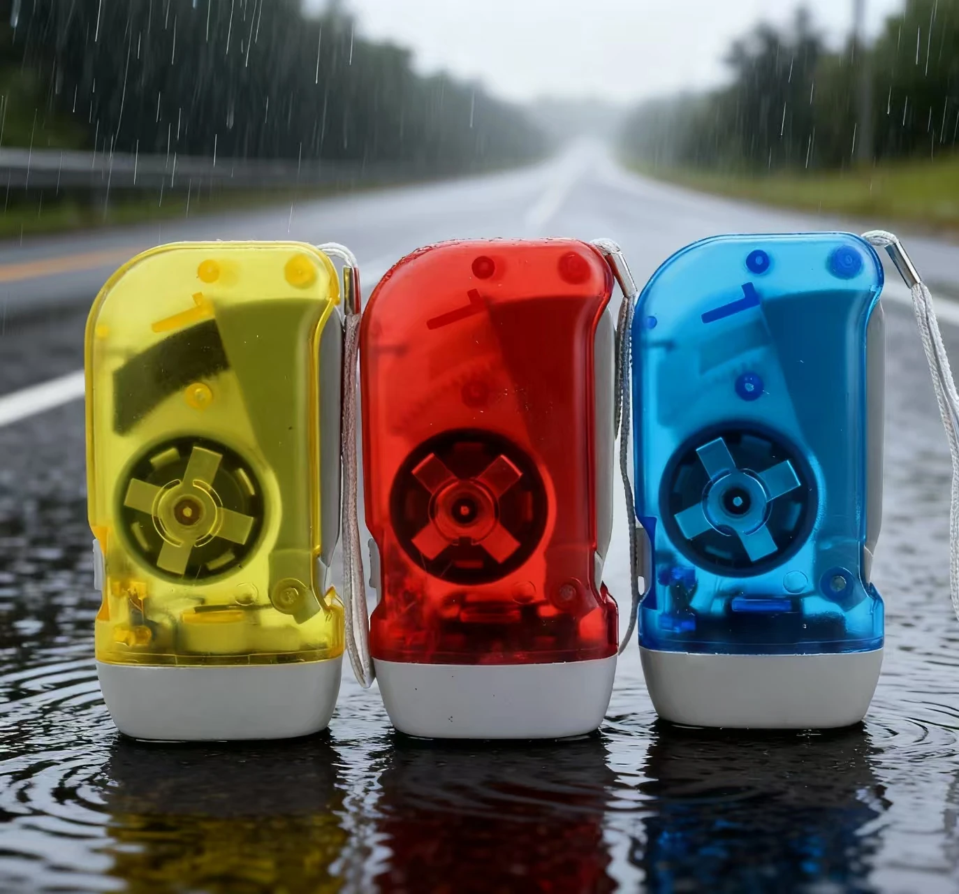 Portable Hand Pressing LED Night Flashlight Self-Powered Dynamo Crank Power Wind Up Manual Power Generation For Camping Riding