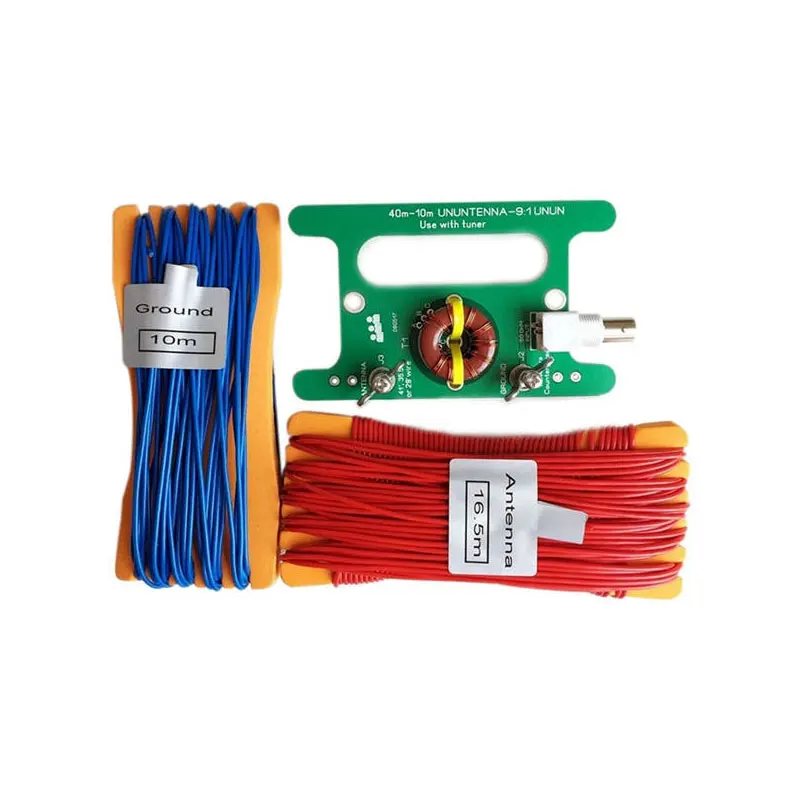 

Portable 9:1 Balun SDR Balun Antenna SDR Receiver Accessory with 16.5m Red Wire and 10m Blue Wire
