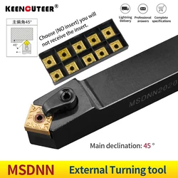 MSDNN2020K12 MSDNN16H12 MSDNN2525M12 herramienta de torneado, portaherramientas de torneado exterior, insertos de carburo SNMG12, juego de herramientas de máquina de corte de torno MSDNN