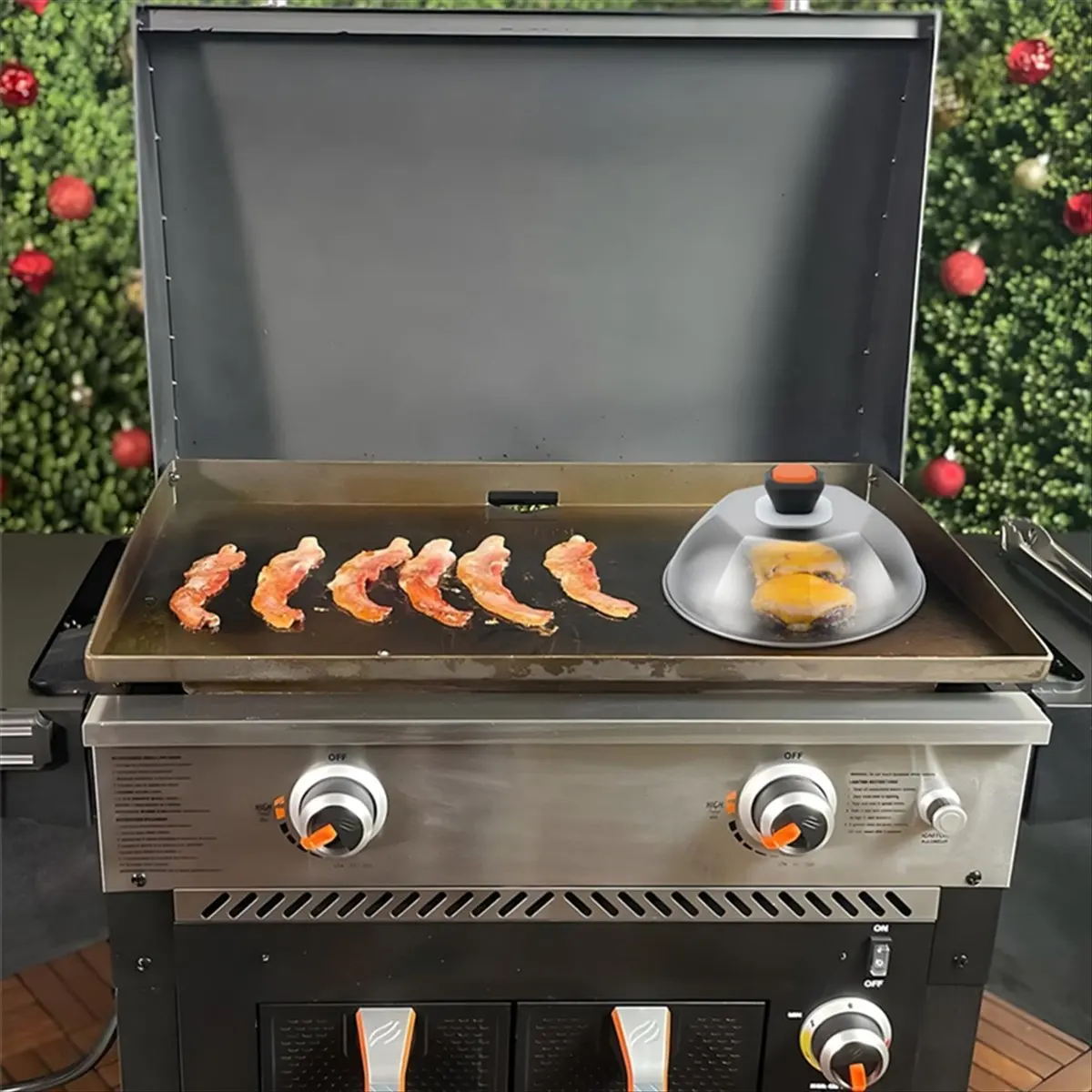ETRT Stainless Steel 9 Inch Griddle Melting Cheese Dome Wok Lids- Commercial Grade Basting and Steaming Cover
