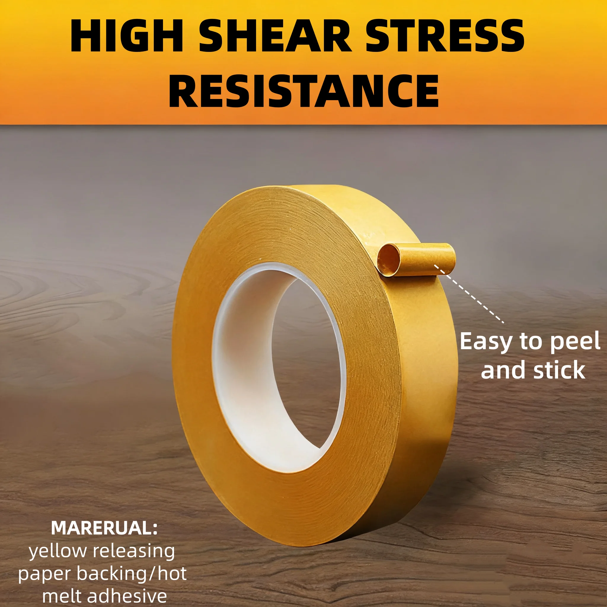 Cinta adhesiva de doble cara PET resistente al calor, 0,05mm de espesor, transparente, sin rastro, súper adhesivo, fuerte resistencia a altas temperaturas