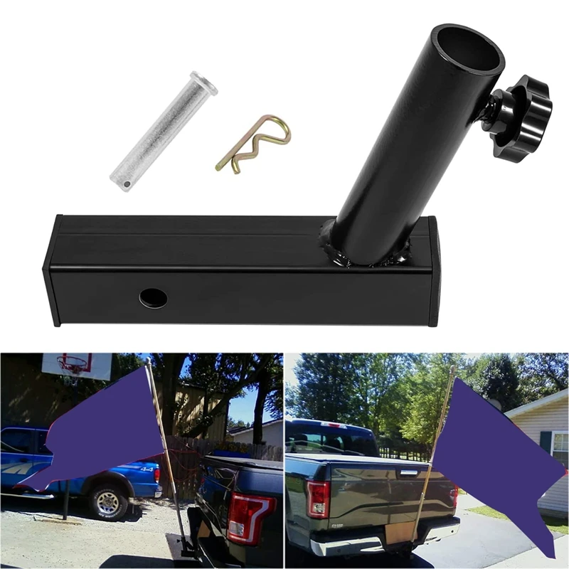 Hitch Mount Flagpole Holder For Jeep SUV RV Pickup Car Truck Camper Trailer For Standard 2 Inch Hitch Receivers Bracket