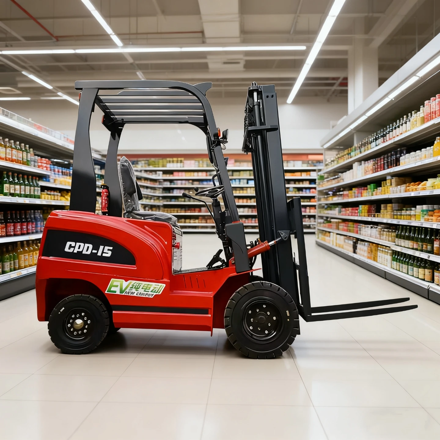 

Wheeled Fork Lift Warehouse Mall 1 Ton 1.5 Ton Mini Electric Forklift Battery Fork Truck Montacargas