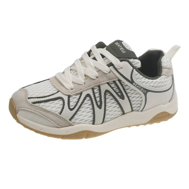 

Женские низкие кроссовки с дышащей сеткой — осенняя нескользящая уличная повседневная обувь на шнуровке, осень 2023 г.