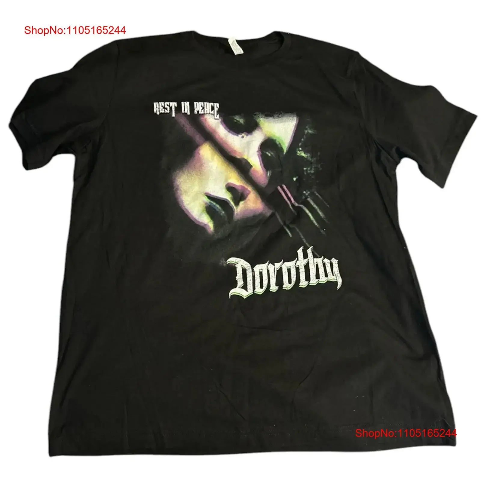 Dorothy band shirt Rest In Peace Size XL Black Rock Music vintage Washed Unisex homme streetwear Versatile graphic Breathable