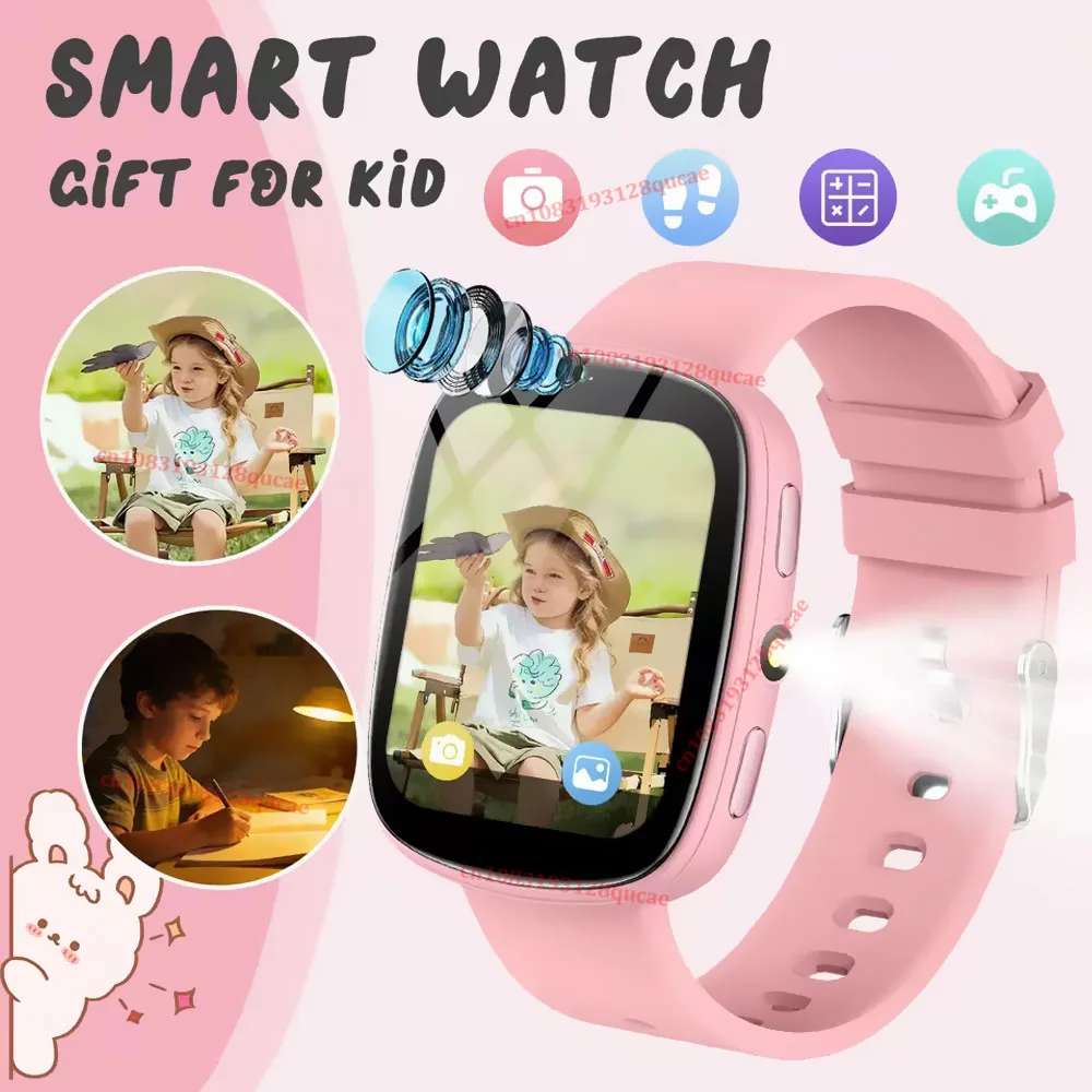 

Kids Games Smart Watch SOS GPS Location Child SmartWatch Camera Waterproof Sleep Monitoring Alarm Clock Calculator Gift Boy Girl