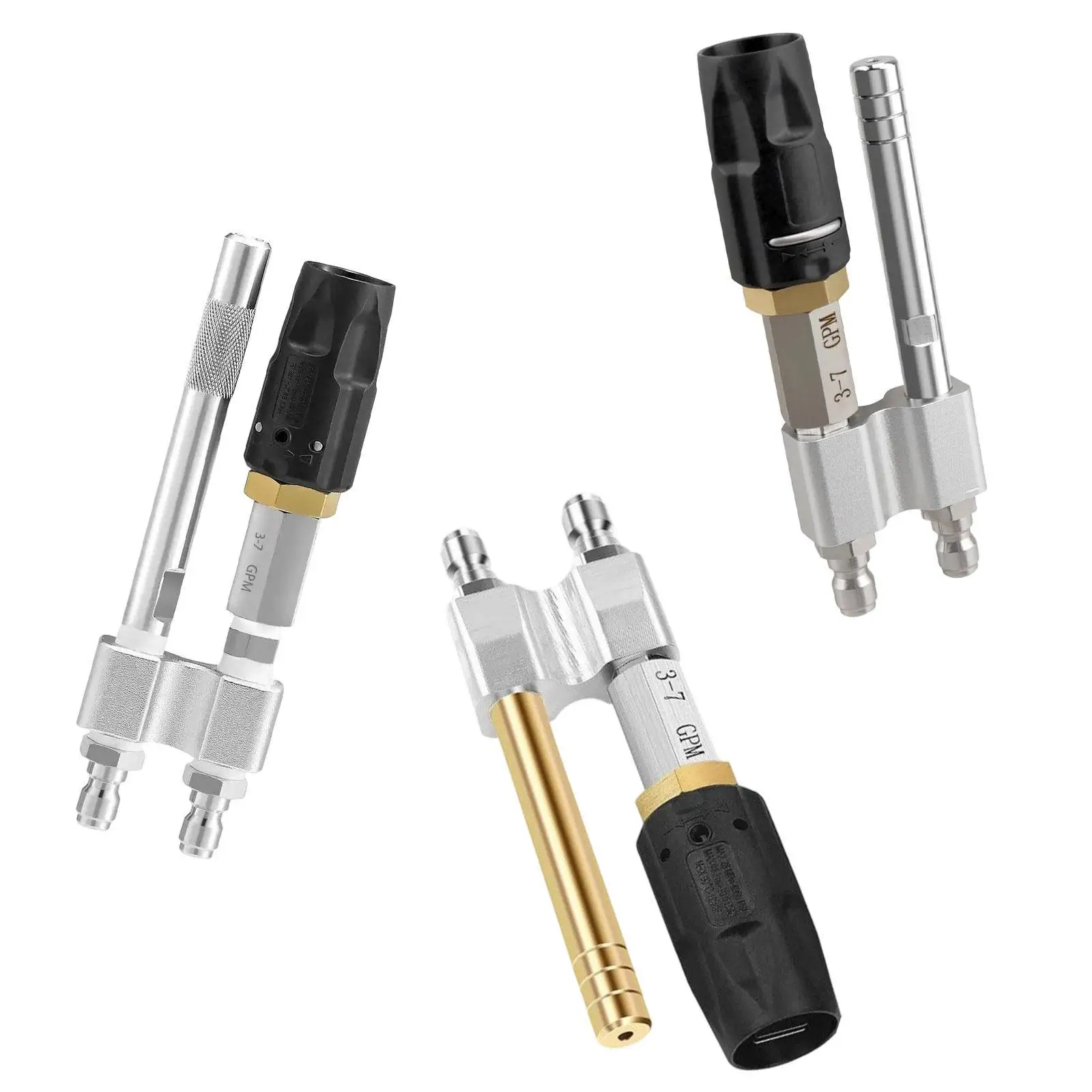 

Twist Nozzle Quick Connect 304 Stainless Steel Long Range Tip for Pressure Washer for Cleaning High Walls Elevated Areas