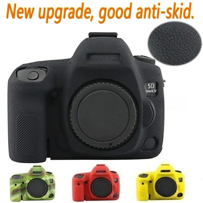 

For Canon 5D Mark IV SLR camera silicone sleeve 5D4 camera silicone sleeve soft rubber sleeve soft case bag + free tempered film