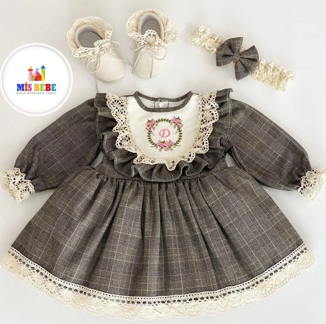 3-Pcs Girl Baby Dress Set Clothing Personalized Outfit Custom Baby Clothes Winter Spring Quality