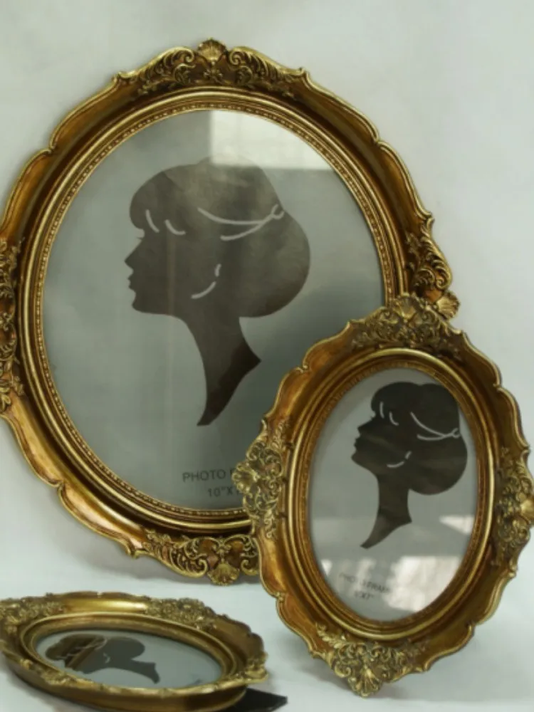 Owalna dekoracja ramka na zdjęcia salon w stylu retro artystyczna ramka na zdjęcia europejska dekoracja Nordic Home kreatywna wisząca ściana