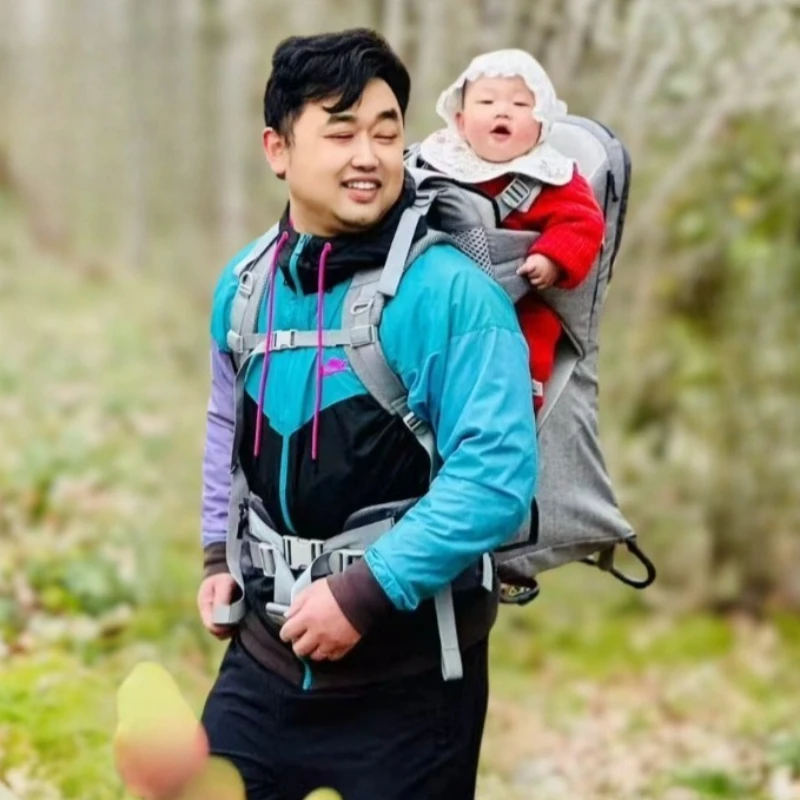 Child Shoulder Carrier Baby Saddle Toddler Hiking Backpack Baby Ankle Straps Hands Free Baby Carrier Backpack-Holds A 44.1Lb