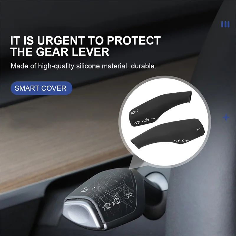 For Tesla Model 3 Model Y Interior Remodel Patch Model3Y 2021 2022 2023 Car Silicone Column Shift Protection Cover
